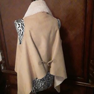 Faux shearling vest